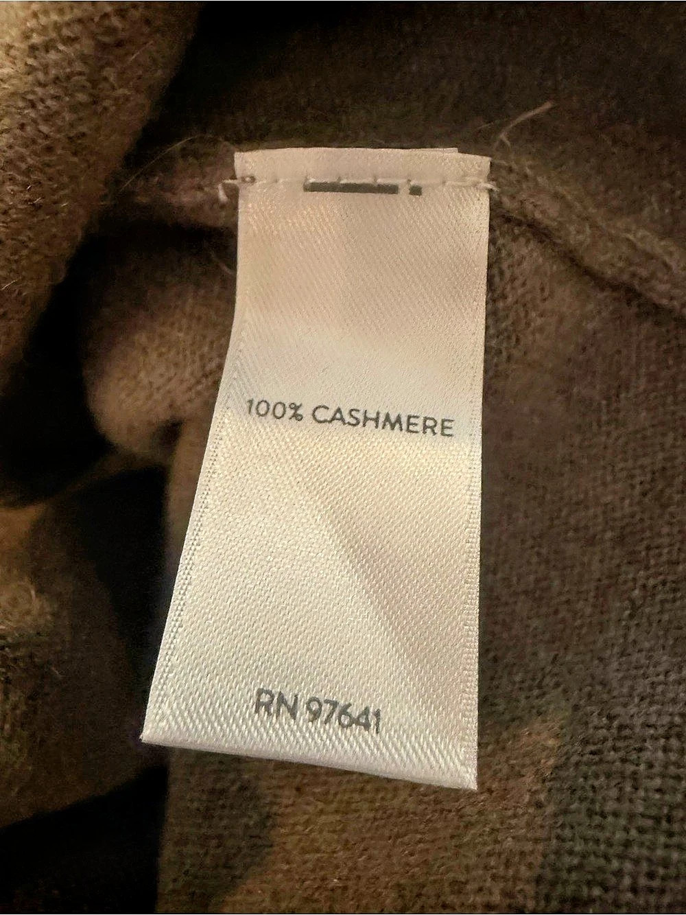 NWT J.Jill 100% Cashmere Crew Neck Sweater Women's Size 2X Mocha Heather Pockets - Picture 9 of 15
